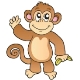 Картинки по запросу a monkey clipart